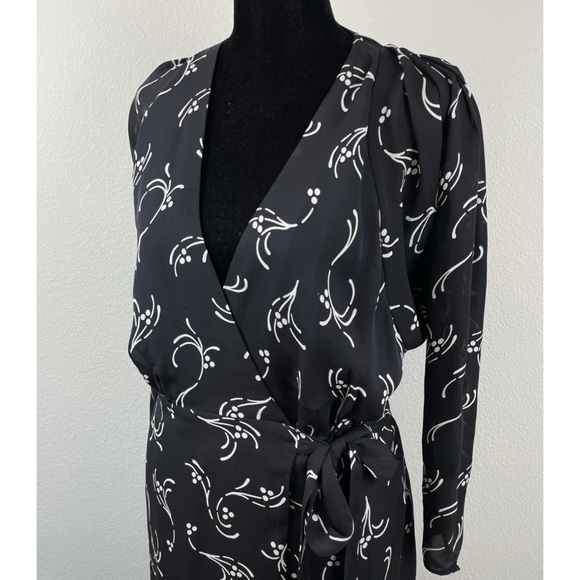 JOIE • Acantha Asymmetrical Wrap Silk Dress - Picture 11 of 16